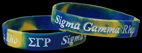 Sigma Gamma Rho (SGR) Silicone Bracelet
